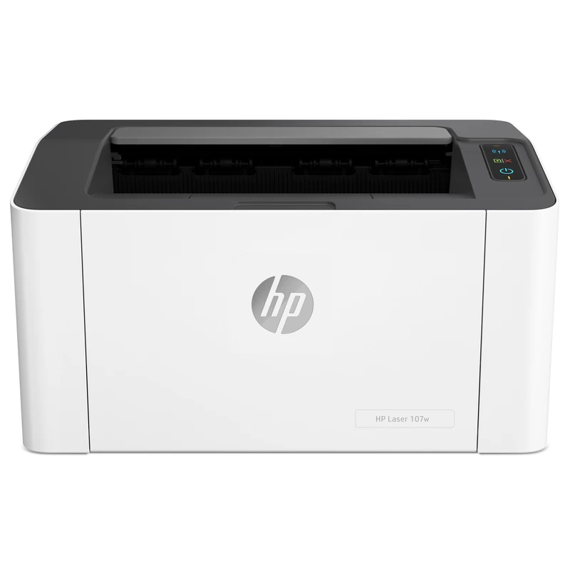 پرینتر لیزری تک‌کاره HP Laser 107w 🖨️ | چاپ سیاه و سفید با Wi-Fi و کیفیت حرفه‌ای