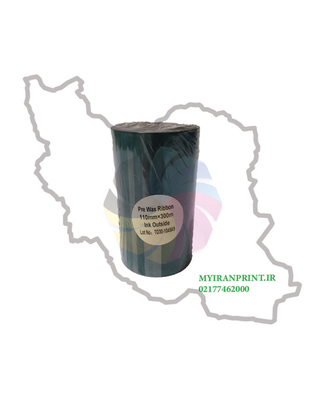 ریبون پرینتر لیبل زن NP مدل Wax ribon 110mm x300 m